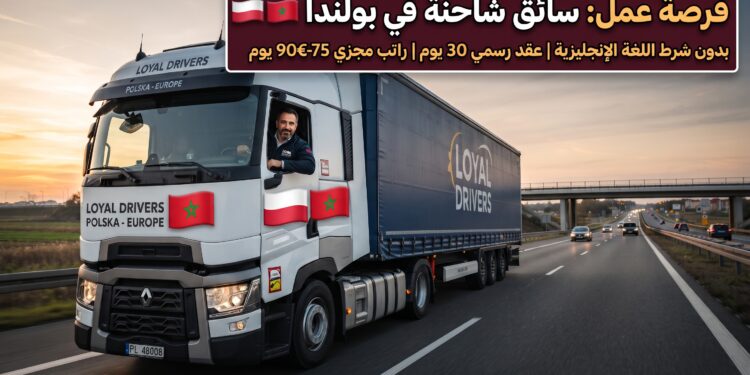 فرصة عمل لسائقين الشاحنات المهنيين للعمل في بولندا (بدون شرط اللغة الإنجليزية)